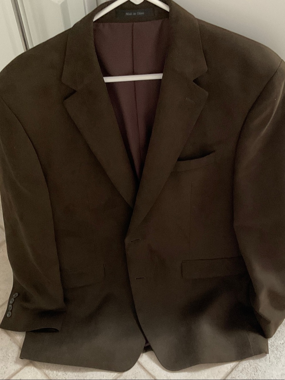 Ralph Lauren Brown faux Suede Blazer - Single-Breasted Sport Coat - size 42 R